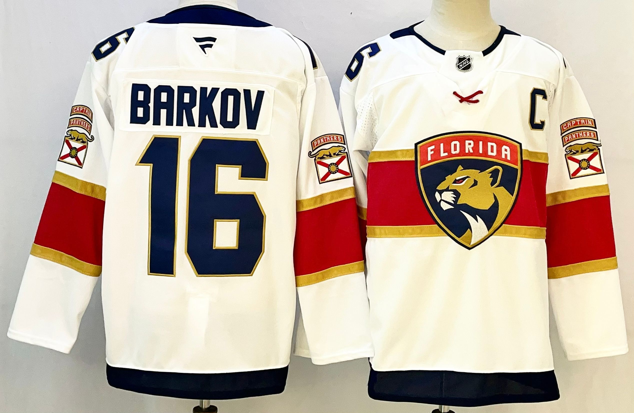 Men Florida Panthers #16 Barkov White 2026 Adidias NHL Jersey style 001